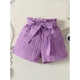 thumbnail image 5 of Bagilaanoe 2pcs Little Girl Shorts Set Toddler Sleeveless Ruffled Cami Tops + Shorts with Belt 18M 24M 3T 4T 5T 6T Kids Casual Summer Clothes, 5 of 9
