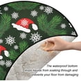 thumbnail image 3 of Coolnut Christmas Hat Leaves Christmas Tree Mats Waterproof Tree Skirt, Winter Snowflake Xmas Tree Stand Tray Mat Floor Protector Pad for Holiday Party Decoration, 28.3", 3 of 6