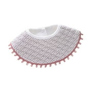 Angle View: WONDERFUL Baby Bibs Infant Embroidered Saliva Towels Flower Shaped Burp Cloths With Lace Chidren's Care Products