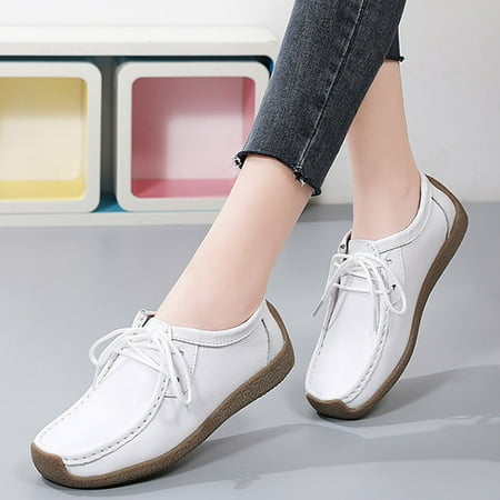 

Mishuowoti sandals for women 2023 Ladies Shoes Fashion Casual Lace Up Shoes Round Toe Flat Sole Shoes Loafers Shoes Casual Shoes