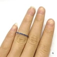 thumbnail image 3 of Sapphire Eternity Wedding Band Stackable Ring Art Deco Matching Band Anniversary Gift 925 Sterling Silver Gemstone Jewelry For Women Gift, 3 of 5