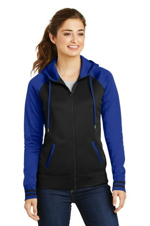 sport wick varsity tek fleece hooded zip jacket ladies zoom