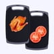 thumbnail image 3 of Cortadores de plástico, aptos para lavavajillas, de doble cara, extra grandes, para carne, con mango fácil de agarrar, antideslizante, con área de molienda, paja de trigo, 0.5 cm de espesor, negro, 3 of 7