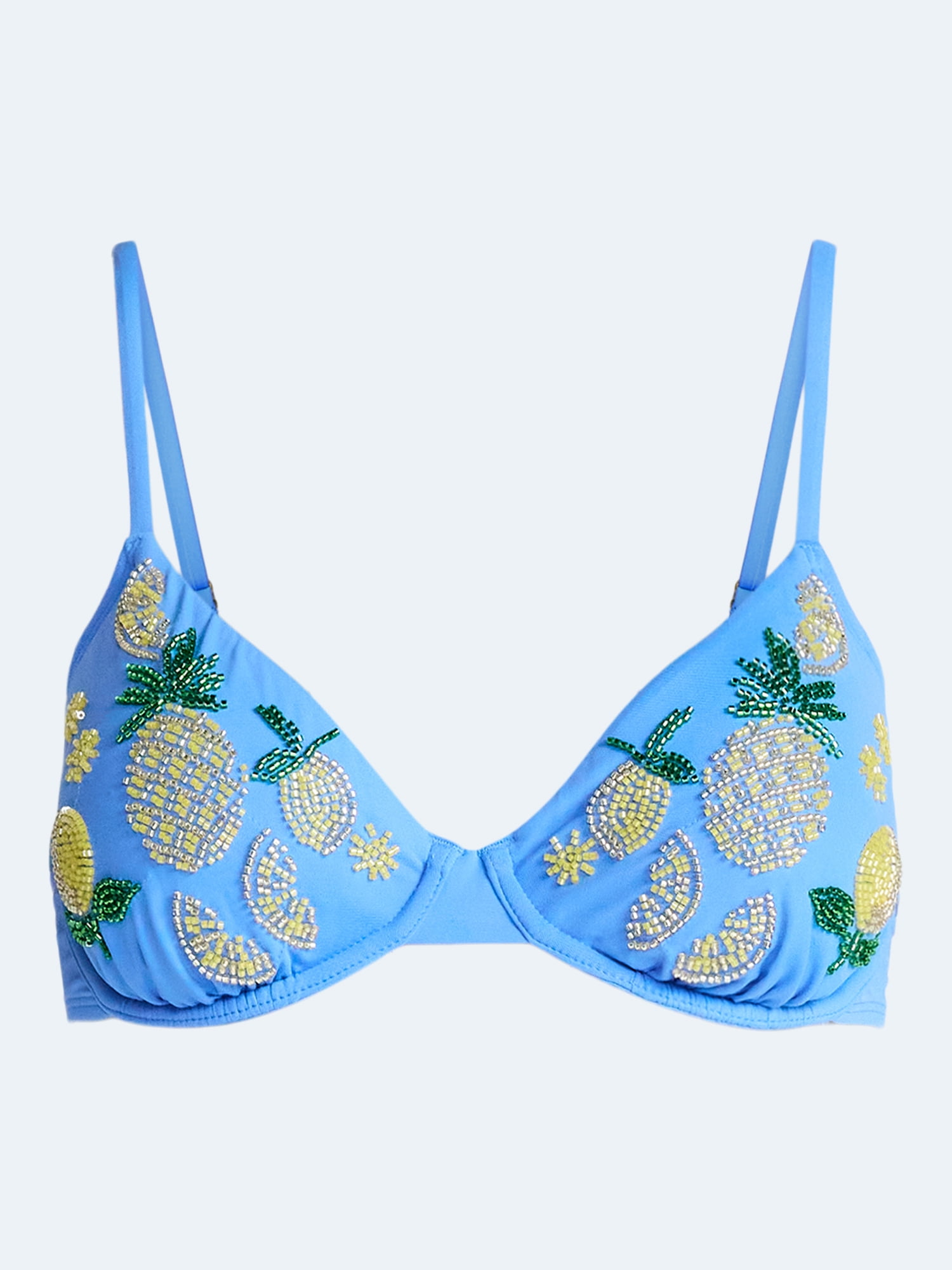 Free Assembly Women's Beaded Demi Underwire Bikini Top, Sizes XS-XL