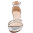thumbnail image 6 of DADAWEN Women's Open Toe Dressy Sandals Chunky Block Heel Wedding Shoes Silver 8US, 6 of 6
