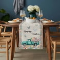 thumbnail image 2 of Happy Easter Table Runner - 36 Inch Long, Kitchen Dining Table Runner Dresser Scarves, Spring Farmhouse Green Truck Eggs Bunny Farmhouse Decor for Coffee Tables Wedding Party Banquet, 2 of 8