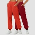 thumbnail image 2 of Mepaouo 2Pcs Womens Fleece Lined Sweatpants High Waisted Pull on Baggy Cinch Bottom Jogger Sizes S-3X, 2 of 4