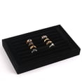 thumbnail image 4 of 2x Bandeja de joyería Organizador Anillos Titular Caja de exhibición Escaparate Negro+Blanco Yinane Organizador de bandeja de joyería, 4 of 8