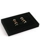 thumbnail image 3 of Organizador de bandeja de joyería de terciopelo para tocador Insertar anillo Titular Divisor Vitrina Joyero apilable para collar Pulsera Anillo Niñas Negro, 3 of 5