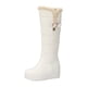 thumbnail image 2 of Botas de mujer con hebilla de cinturón, forro polar grueso, plataforma sin cordones, tacones medios, Color sólido, botas de nieve cálidas hasta la rodilla para invierno Wmkox8yii  shkj783, 2 of 6