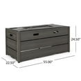 thumbnail image 6 of Camak Wood Resin Outdoor 55" Rectangular Fire Pit - 40,000 BTU, Gray, 6 of 9