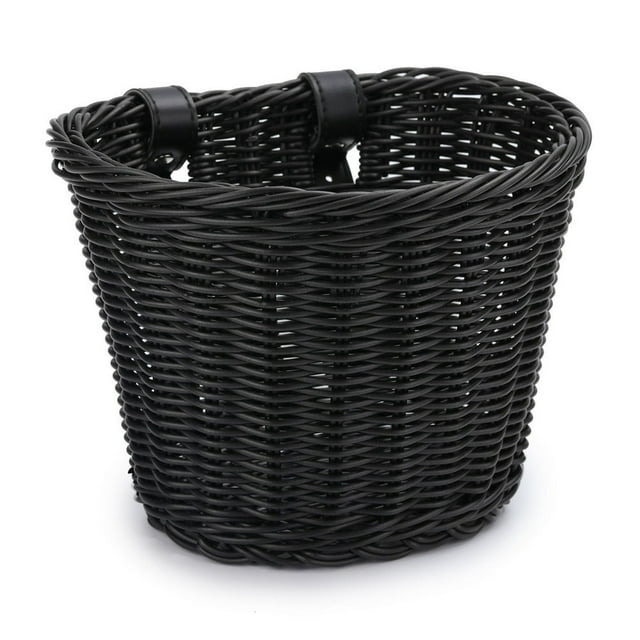 HLONK Hand-Woven Bicycle Basket Large Capacity Strong Load-bearing Easy Installation Handlebar Bike Front Basket Replacement