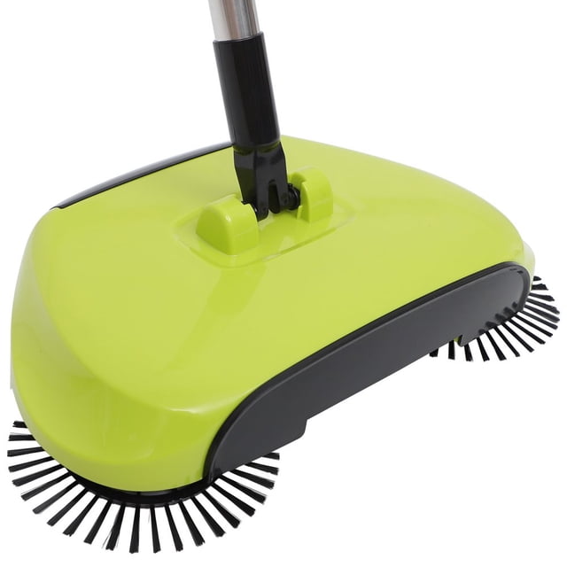 HLONK Multi-function 3 in 1 Household Cleaning Lazy Hand Push Sweeper Broom Dustpan Trash Bin 360° Rotating Floor Cleaning Mop (Random Color)