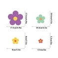 thumbnail image 2 of Cheapark Colorful Flower Wall Stickers Vibrant Removable Reusable Decor For Bedroom Headboards Wardrobes All Ages Home Valentine's Day Easter, 2 of 8