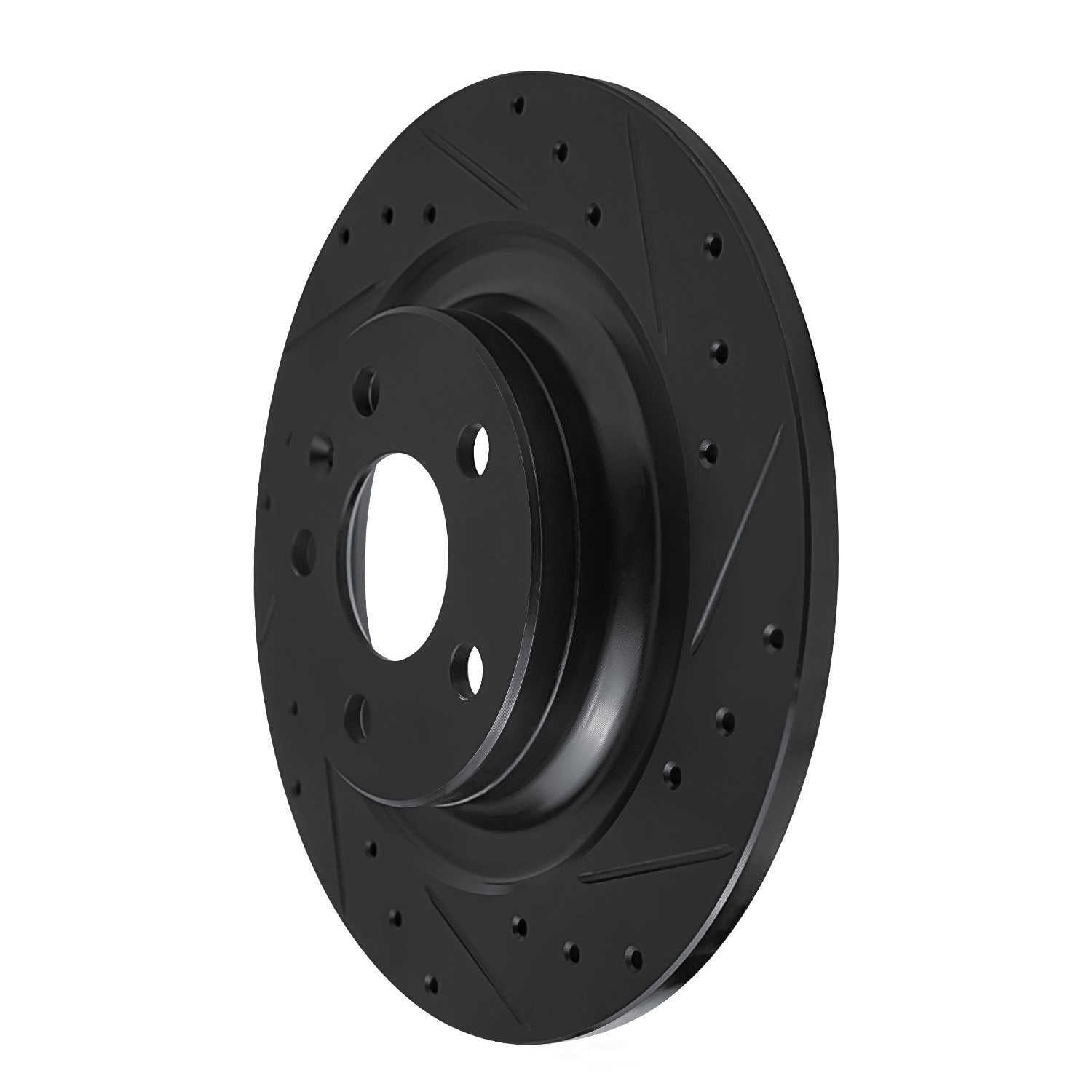 Dynamic Friction Company 633-27058R DFC Brake Rotor - Drilled And Slotted - Black