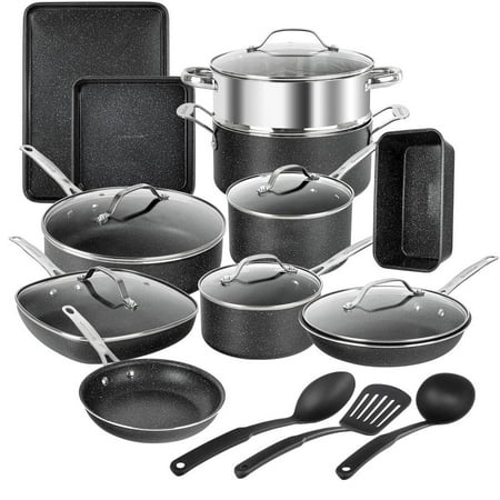 

20-Piece Aluminum Ultra-Durable Non-Stick Diamond Infused Express Cookware and Bakeware Set