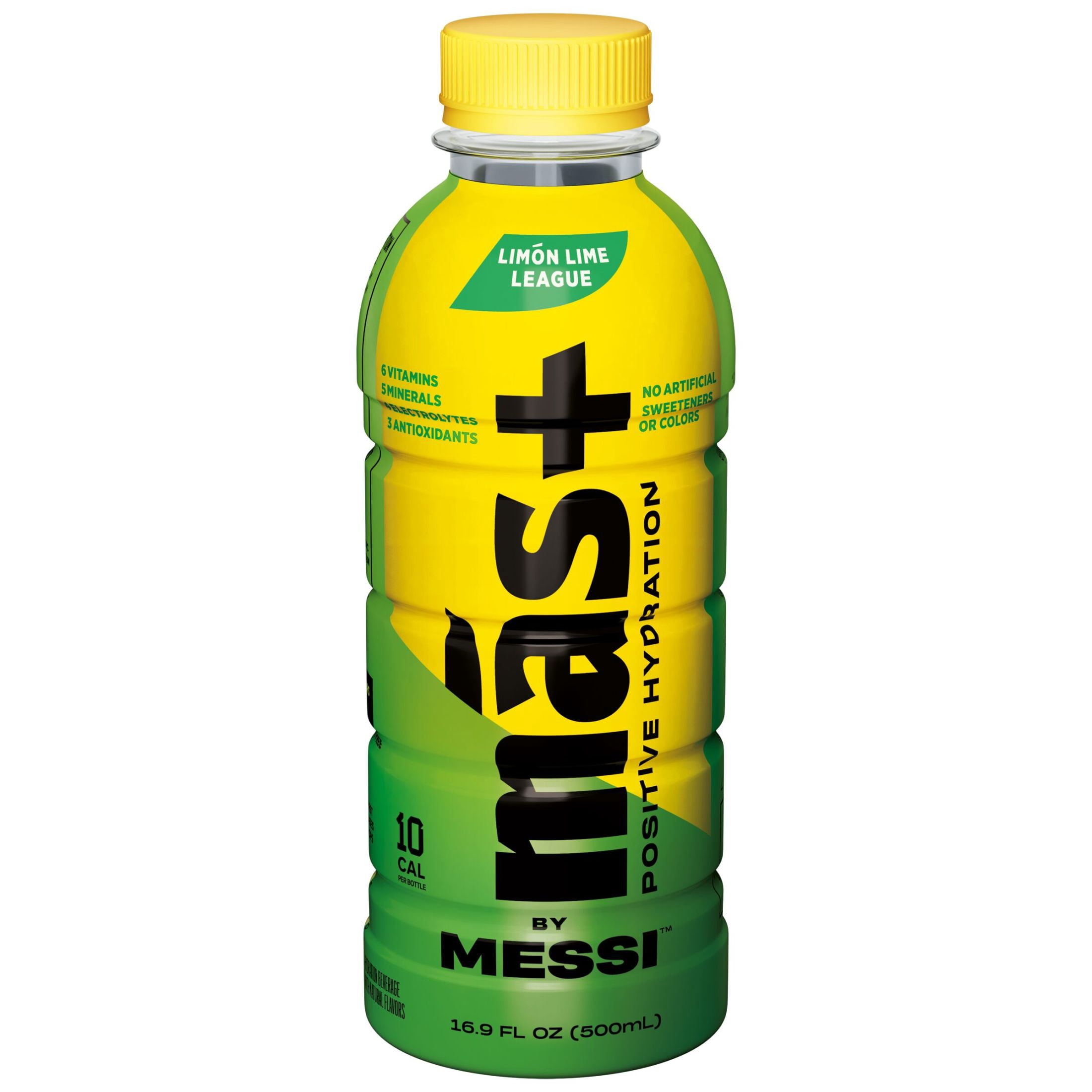 (2 pack) Mas+ by Messi Hydration Sports Drink Limon Lime League, 16.9 fl oz Bottle