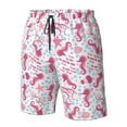 thumbnail image 6 of Uemuo Seahorse and Starfish Pattern Men's Swim Trunks Hawaiian Beach Bathing Suit Swimsuits Beach Quick-Dry Shorts with Pockets-Medium, 6 of 9