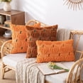 thumbnail image 6 of Halloween Pumpkin Pillow Cover Set of 3 Sizes, Embroidered Plush Cushion, Fall Halloween Home Decor for Sofa Bed Lumbar Light Brown M, 6 of 7