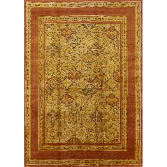 Ahgly Company Machine Washable Indoor Rectangle Industrial Modern Mahogany Brown Area Rugs, 7' x 10'
