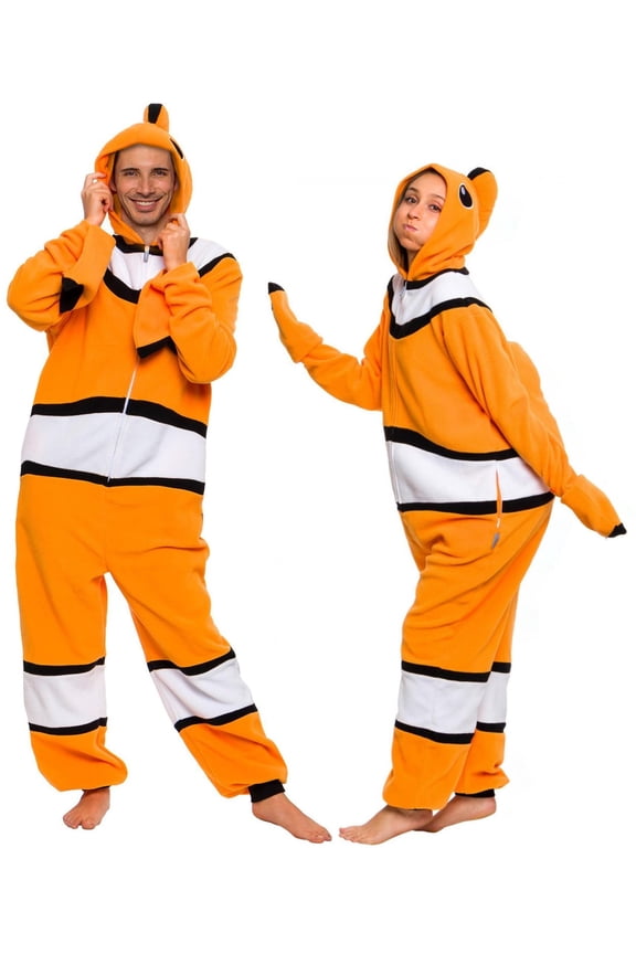 - Clown Fish Slim Fit Adult Unisex Novelty Union Suit Costume for Halloween - Large