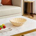 thumbnail image 5 of Bread Baskets for Serving, Small Rattan Basket, Lace Beige Woven Basket, Imitation Rattan Fruit Baskets, Lace Beige Imitation Rattan Plastic Woven Food Basket 7.5x2.4 Inch 1Pcs, 5 of 9