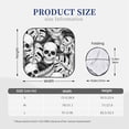 thumbnail image 3 of Bingfone Skull And Palm Leaves Print 2-Piece Sun Shade Front Windshield - Foldable Car Front Window Sunshades For Most Sedans Suv Truck - Large, 3 of 7