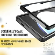 Defender Case for Samsung Galaxy S24 Ultra with Belt Clip, Kickstand, Dual-Layer, Black/Blue