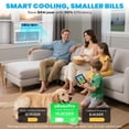 thumbnail image 2 of 8000 BTU Window Air Conditioner with Wifi, Ultra Quiet Smart Inverter Window AC Units Cools up to 350 sq. ft, Up to 35% Energy Savings, Window Unit with Remote Control, 4 Modes(Auto, Cool, Dry, Fan), 2 of 11