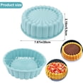thumbnail image 3 of Molde para pasteles de silicona, antiadherente, moldes redondos para pasteles de 8 pulgadas para hornear, reutilizables y duraderos, que protegen la salud de su familia, 3 of 5