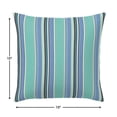 thumbnail image 4 of Casual Cushion Stripe Sunbrella® Fabric 1-Piece Outdoor Throw Pillow, 15"W x 15"L, Dolce Oasis, 4 of 5