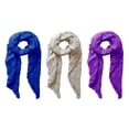 thumbnail image 2 of Peach Couture Solid Colorful Soft Crinkled Lightweight Versatile Wrap Scarf, 2 of 10