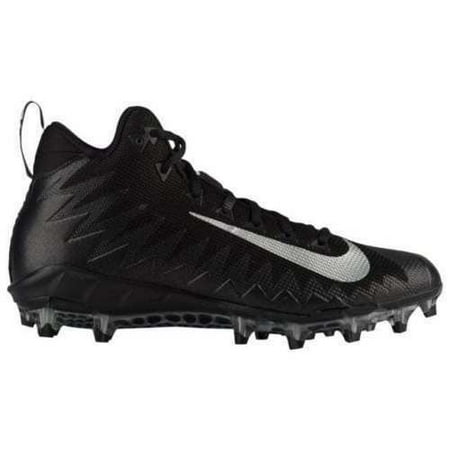 NEW Nike Alpha Menace Pro Mid Football Cleats Black / Silver Size 13 M