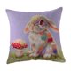 thumbnail image 2 of CaiYueKe Easter Rabbit Floral Pillow Cover - Sofa Cushion Case Home Decor Throw Pillow for Living Room Couch Bedroom Outdoor Indoor Decorative Accent Spring Holiday Farmhouse Decor, 2 of 8
