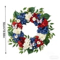 thumbnail image 2 of Rijanmt Patriotic Wreath With Colorful Daisies Butterflies,19.7" 4Th Of July Red White Blue Daisy Wreaths With Eucalyptus Leaves For Front Door,Independence Day Indoor Outdoor Farmhouse Home Decor,D, 2 of 5