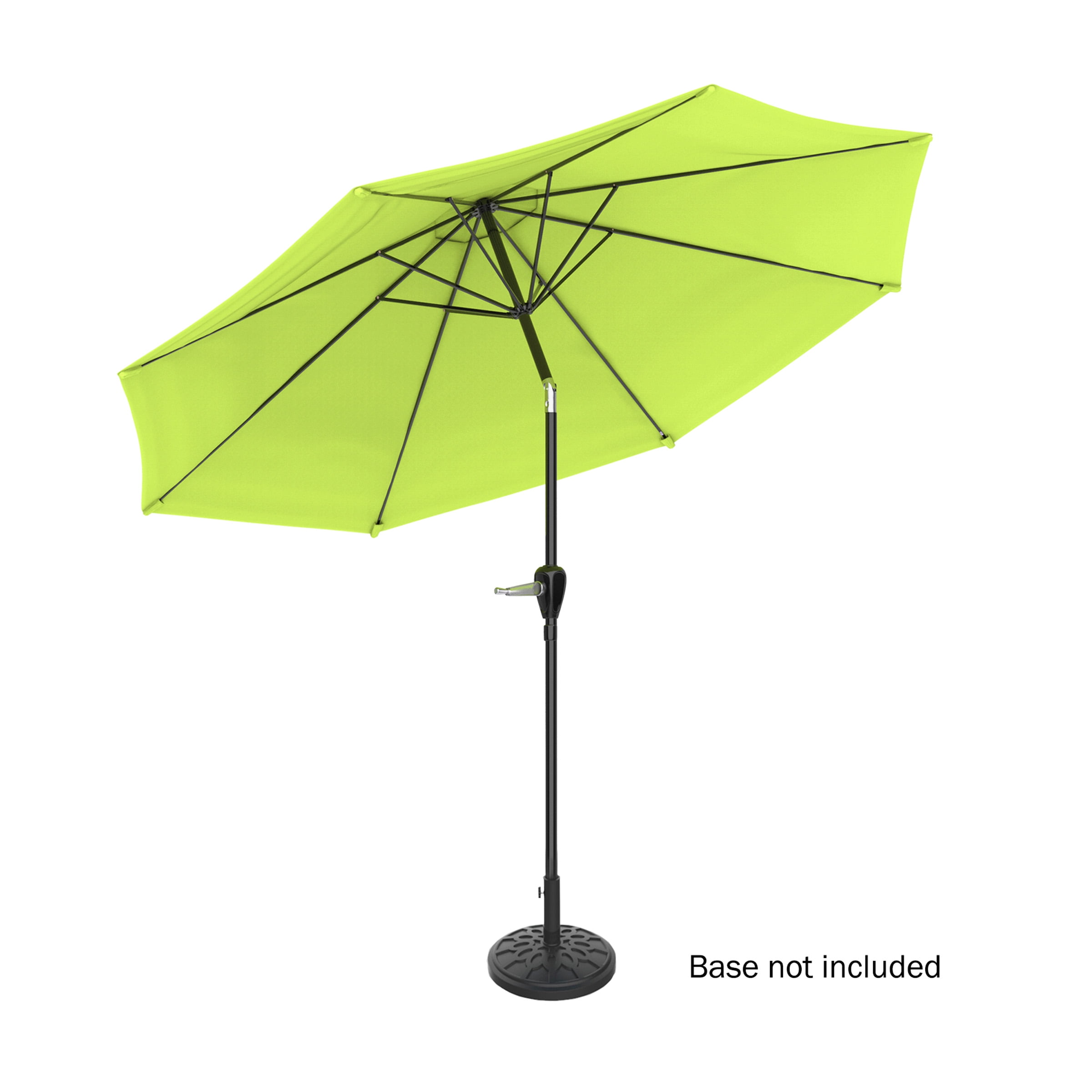 Pure Garden 10FT Patio Umbrella - Auto Tilt and Vented Canopy (Lime Green)