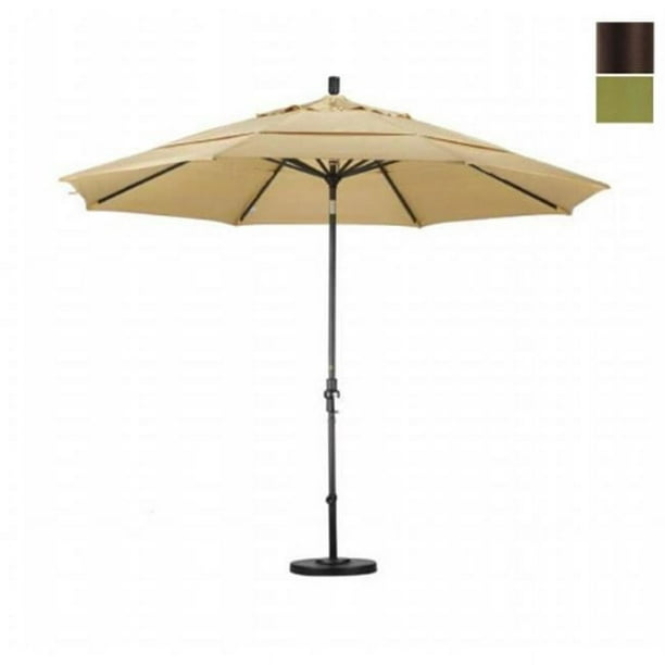 11' Aluminium Marché Umbrella Col Inclinable Bronze/oléfine/kiwi/dwv