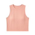 thumbnail image 3 of WHEANG 2026 New Ribbed Sleeveless Tank Top for Women High Neck Slim Fit Basic Blouse Daily Outfits Casual Vest Shirts Keeps Cool All-Day Comfort Summer Tops for Women(Color Gold Size XL), 3 of 4