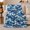 Blue Curling Waves, variant on Stylized Japanese Wave Motifs Dynamic Ocean Crests Navy, Dramatic Coastal Landscape Scene, Warm Flannel Blanket for Beach House and Living Room, Beach Lovers Housewarming Gift, Coastal Home Decor