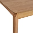 thumbnail image 6 of Solid Rubberwood Dining Table with Walnut Veneer Top, Mid-Century Modern Design, Expandable Compact Size for Small Spaces, Natural Oak Finish, Easy-Clean Surface, 6 of 8