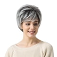 thumbnail image 1 of Peluca corta de mujer Yuyangstore Gris claro Resistente al calor, 1 of 8