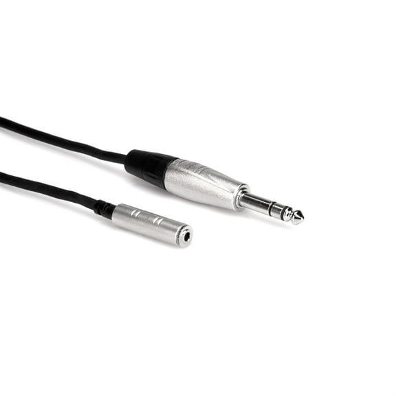 Hosa HXMS-010 Pro Headphone Adaptor Cable REAN 3.5 mm TRS to 1/4 in TRS 10 ft