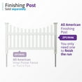 thumbnail image 6 of 3.5ft H x 6ft W (1 Panel + 1 Post) No Dig WamBam All American Scallop Top Fence Kit, White Vinyl Picket Fence, Easy Install Outdoor Fence for Backyard or Patio, DIY Decorative Fencing, ZP19041, 6 of 7