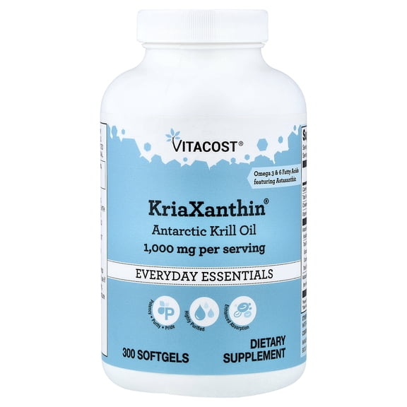 Vitacost KriaXanthin®, Antarctic Krill Oil, 300 Softgels