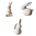 thumbnail image 1 of Estatuilla de Cerámica Moderna, Estatua de Pascua, Estantería para , Manualidades Decorativas, , 5,6x8,5 Estatuilla BLESIY Escultura de estatuilla de conejo, 1 of 8