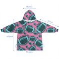 thumbnail image 7 of Football Pattern Blanket Hoodies for Kids 6-13YR Oversize Wearable Blanket Hoodies for Boys Girls Teens, 7 of 7