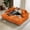 Orange, variant on Chalantevo 86" Oversized Chaise Lounge Chair, Corduroy Upholstered with Deep Seat & 2 Pillows, for Living Room, Bedroom, Movie Room, Black