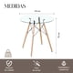 thumbnail image 3 of Mesa De Comedor Auxiliar Redonda Vidrio Cristal Templado beige, 3 of 6