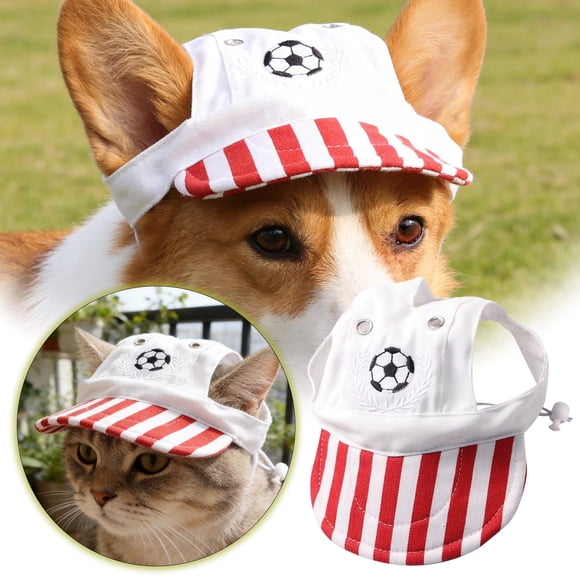 Hard For Small Breeds Football Games Hat With Ear Holes