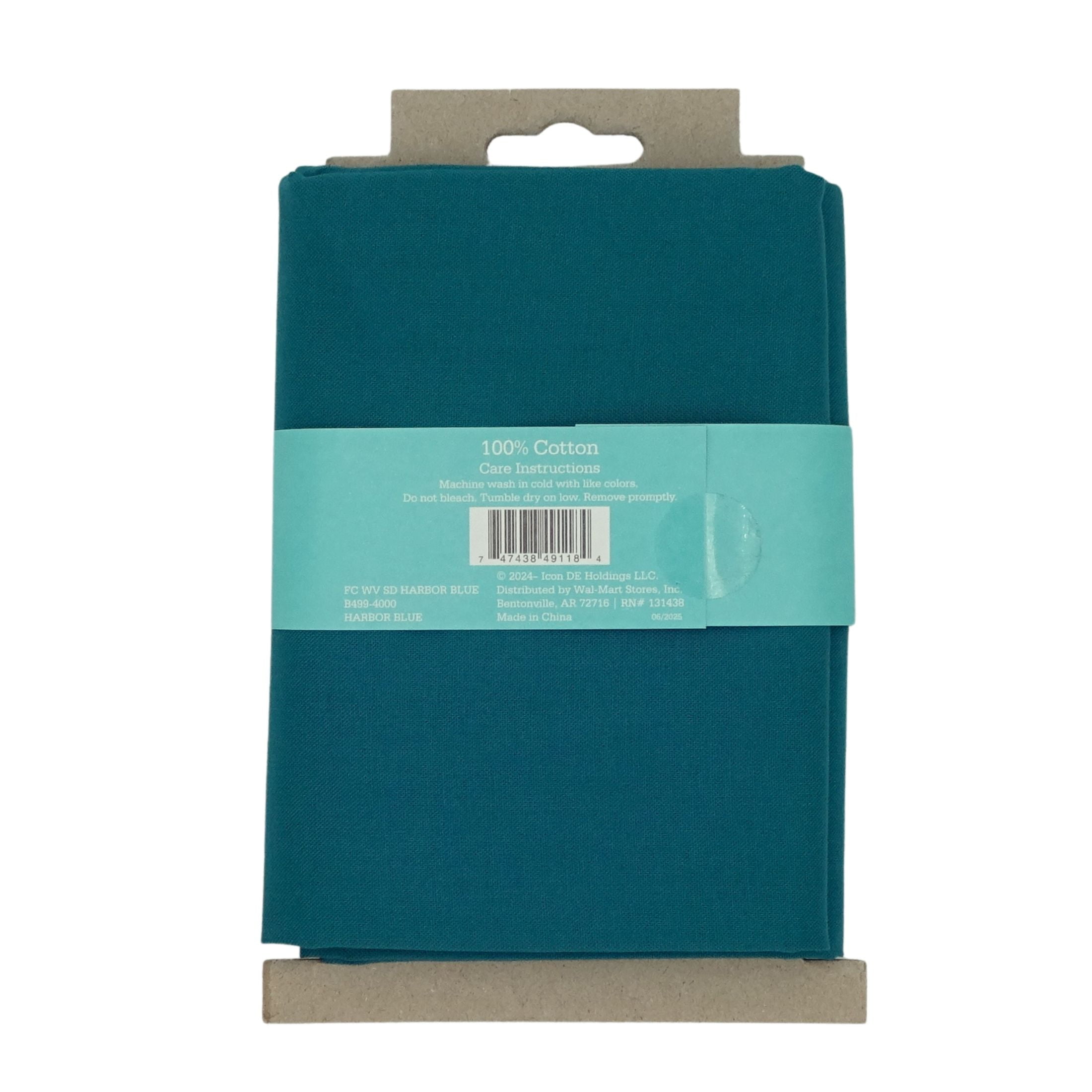 Waverly Inspirations 1 Yard Cut 100% Cotton Solid Fabric, Harbot Blue, 44" Wide for Quilting & Sewing